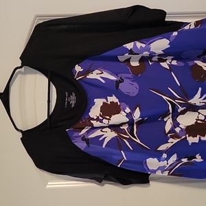 Cute mixed fabric shirt